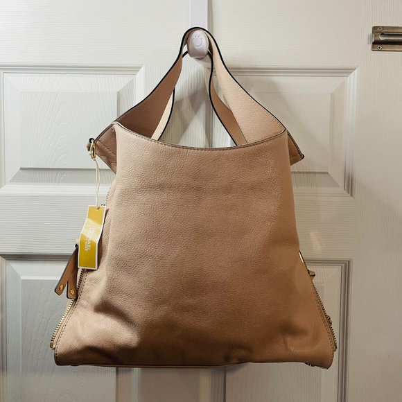 Michael Kors Devon Large Leather Hobo Shoulder Bag Tote original price $398 pink - Picture 8 of 16